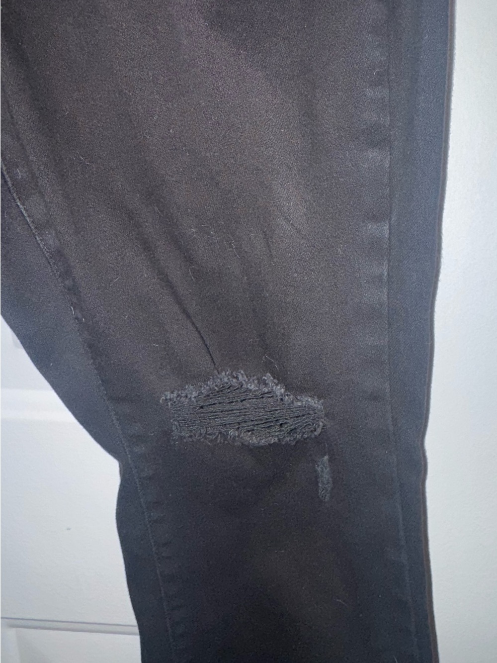 Judy Blue Black Distressed Skinny Jeans Size 14W High Rise Raw Hem Quiet Wealth - Picture 8 of 14